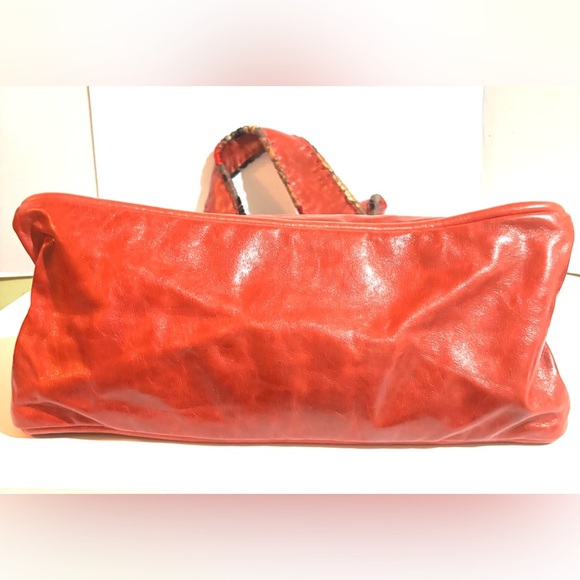 Poupa litza. Red Leather Women's Bag - Picture 4 of 7